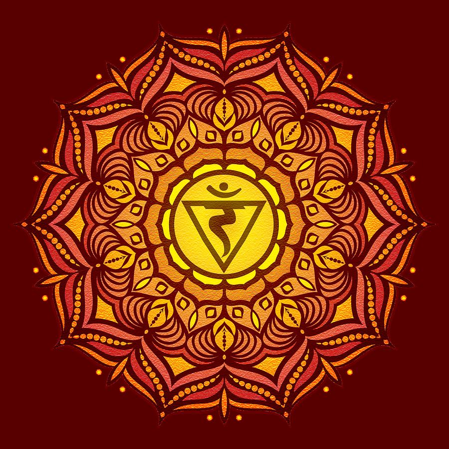 Solar Plexus Mandala Chakra #01 Digital Art by Serena King