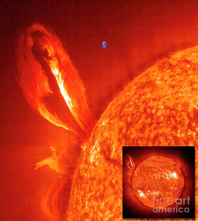 Solar Prominence Photograph by Soho/esa/nasa/science Photo Library