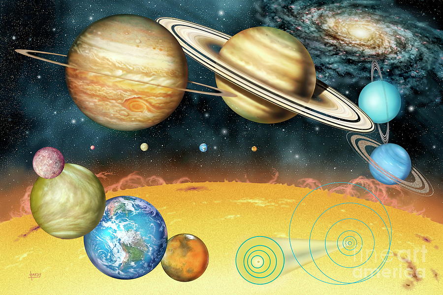 planets solar system diagram