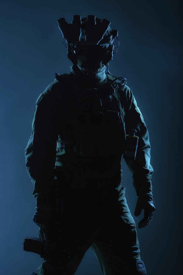 Soldier Equipped With Night Vision Photograph by Oleg Zabielin