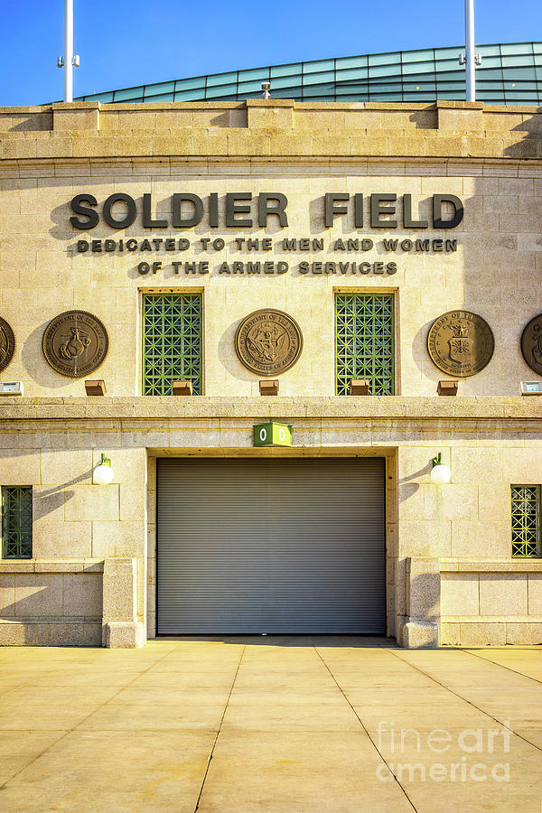 Soldier Field Sign Chicago Bears Photo Photograph by Paul Velgos