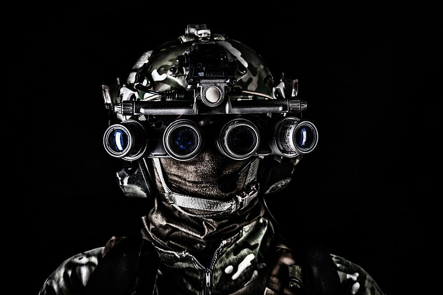Soldier Wearing Night Vision Goggles Photograph By Oleg Zabielin 1146