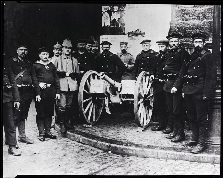 Soldiers And Marines Join Up In Hamburg by Bettmann