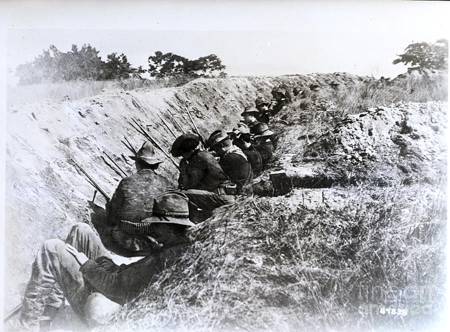 Soldiers In Trenches In War With Cuba Photograph by Bettmann
