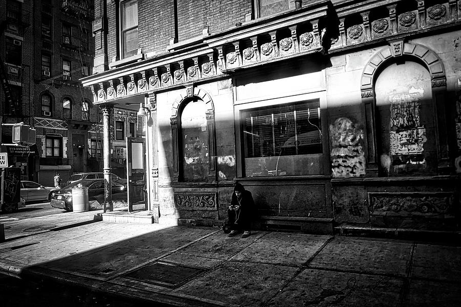 New York City Photograph - Solitary Man by Joan Reese