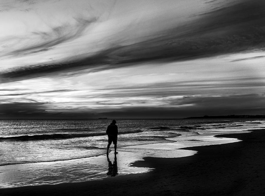 Solitude In La Barrosa Beach Photograph by Adolfo Urrutia