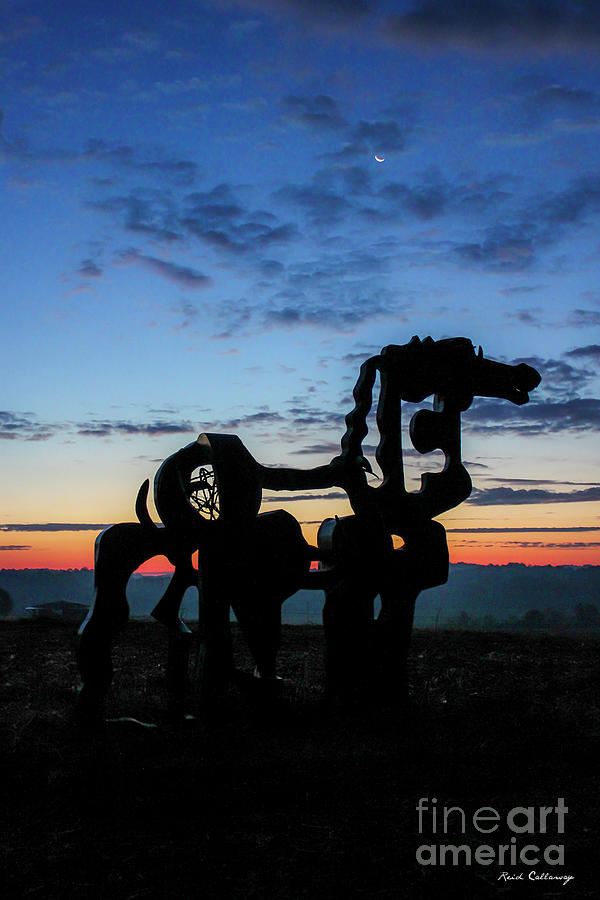 Solitude The Iron Horse Sculpture Landscape Art Photograph by Reid Callaway