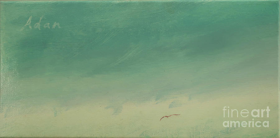 Solo Flight Blue Sky Painting by Felipe Adan Lerma