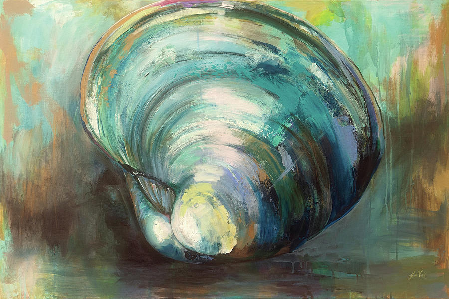 Shell Painting - Solo Quahog by Jeanette Vertentes