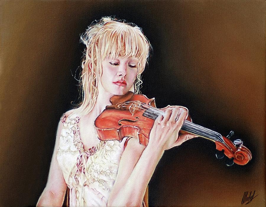 Solo Violin Concert Painting by Michelangelo Rossi