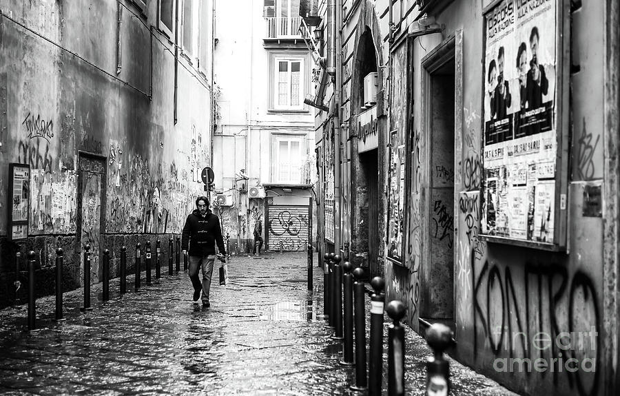 Solo Walk Through Napoli Photograph by John Rizzuto
