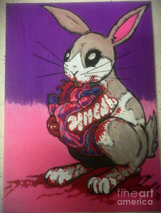 Somebunny has my heart Painting by Jesus Navarro - Fine Art America