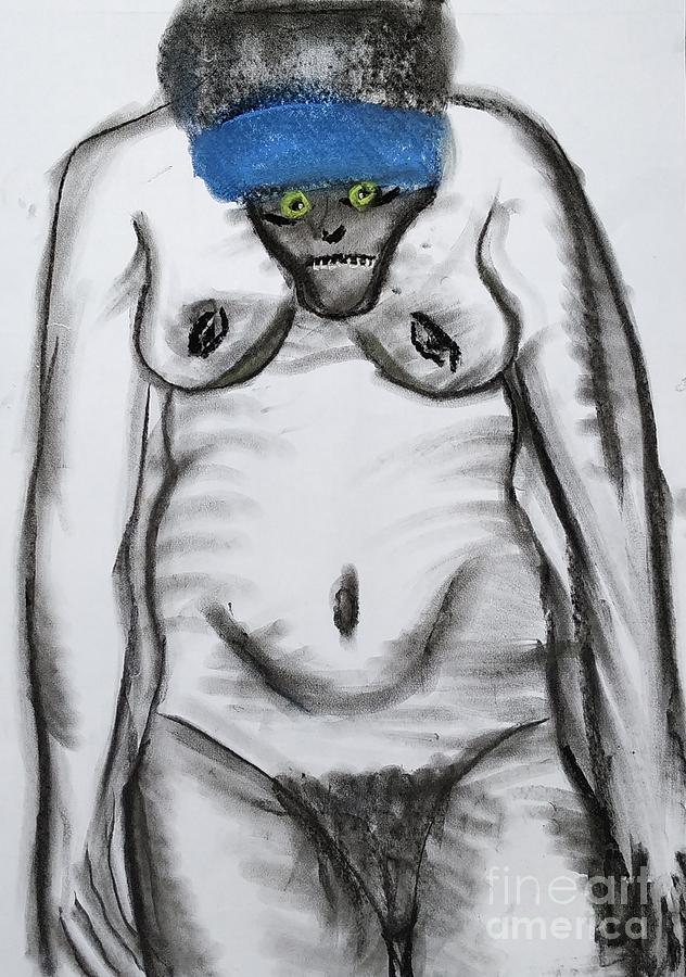 Woman with blue by Siobhan Dempsey Woman with blue by Siobhan Dempsey