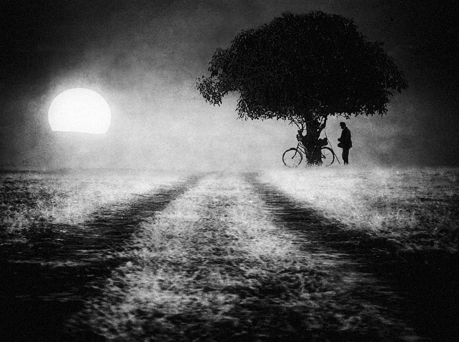 Bicycle Photograph - Somewhere On The Road by Janini (zhana Topchieva)