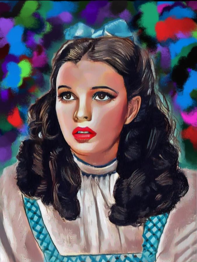 Judy Garland Digital Art - Somewhere Over The Rainbow by Karen Showell Judy Garland Digital Art - Somewhere Over The Rainbow by Karen Showell