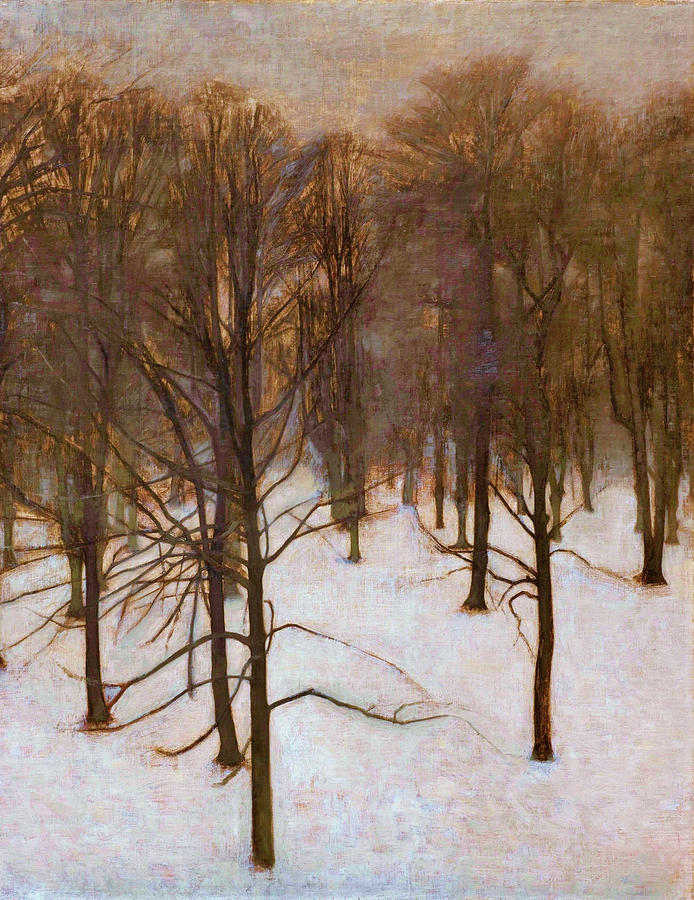 Vilhelm Hammershoi Painting - Sondermarken Park in winter - Digital Remastered Edition by Vilhelm Hammershoi
