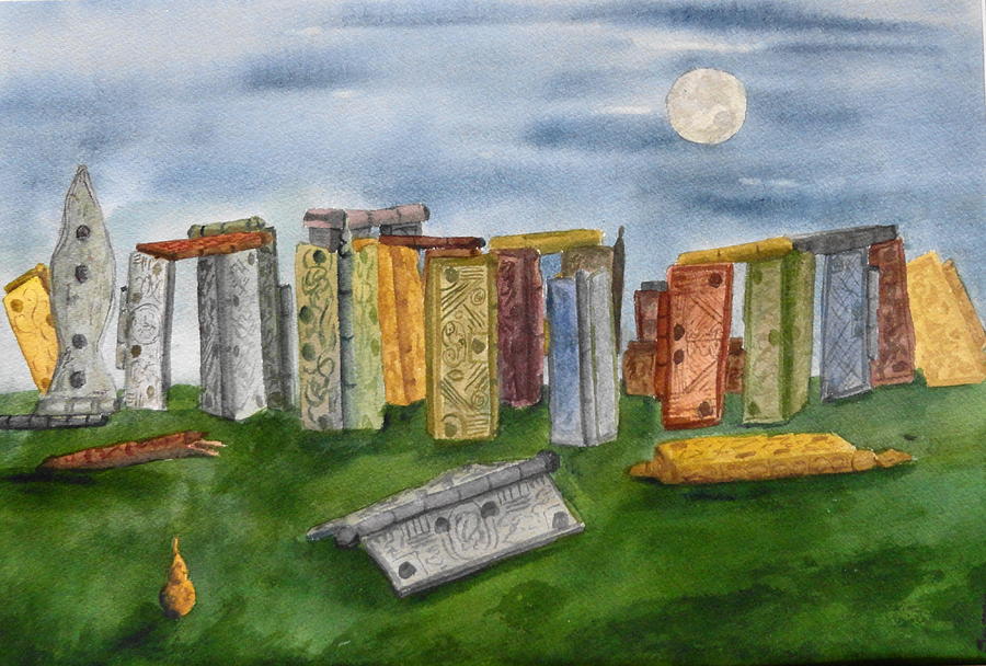 Stone Hinge #1 Painting by Susan Anderson