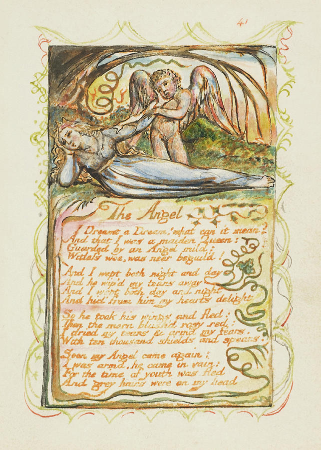 Songs of Innocence and of Experience The Angel. Painting by William Blake