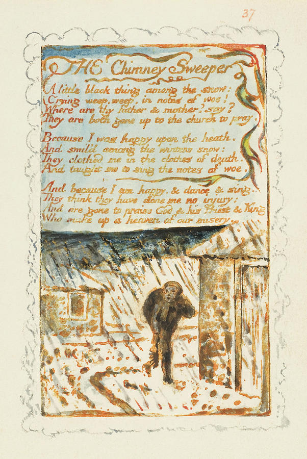 Songs of Innocence and of Experience The Chimney Sweeper. Painting by William Blake