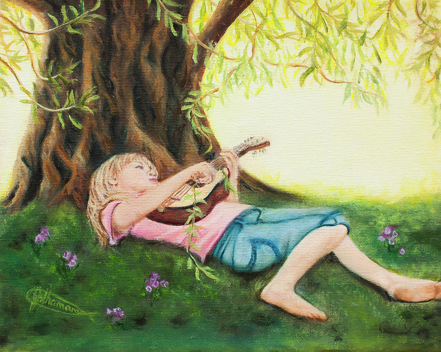 Child Painting - Songs of Praise by Jeanette Sthamann