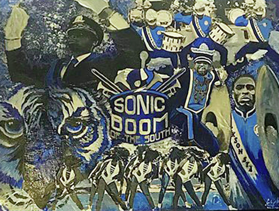 Sonic Boom Painting by Femme Blaicasso