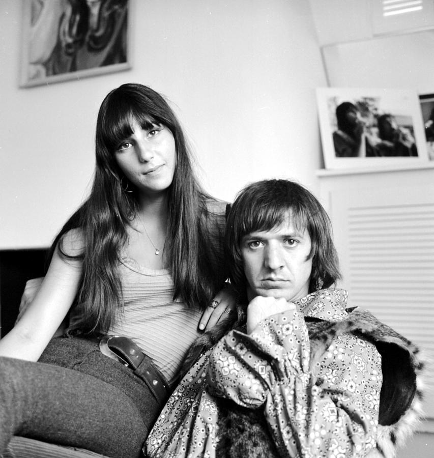 Sonny & Cher Portrait Session At Home Photograph by Michael Ochs Archives