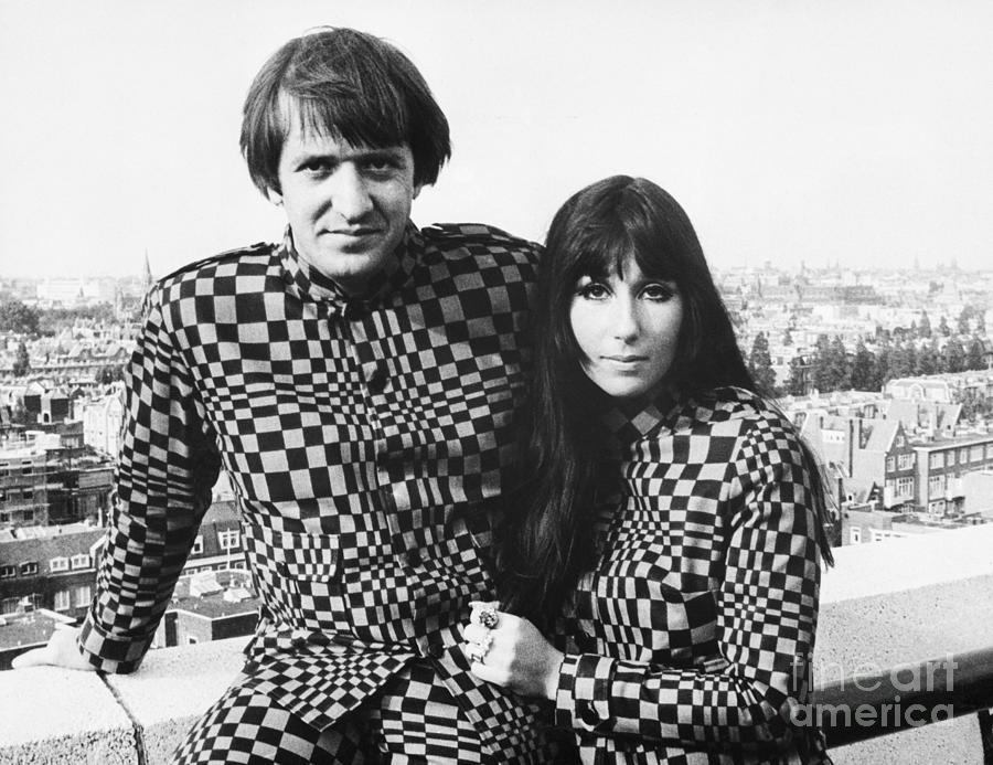 Music Photograph - Sonny And Cher In Checkerboard Suits by Bettmann