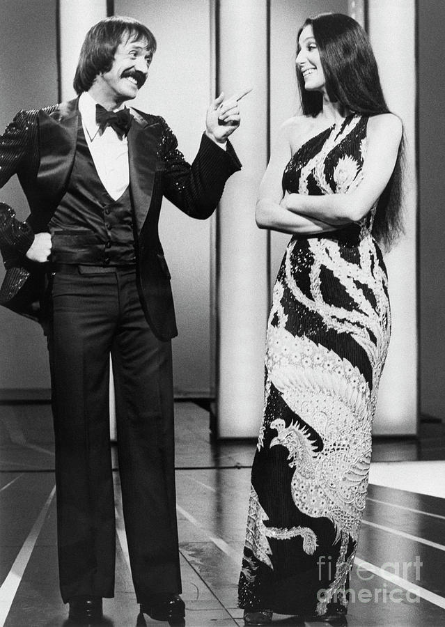 Cher Photograph - Sonny Bono And Cher On Television by Bettmann