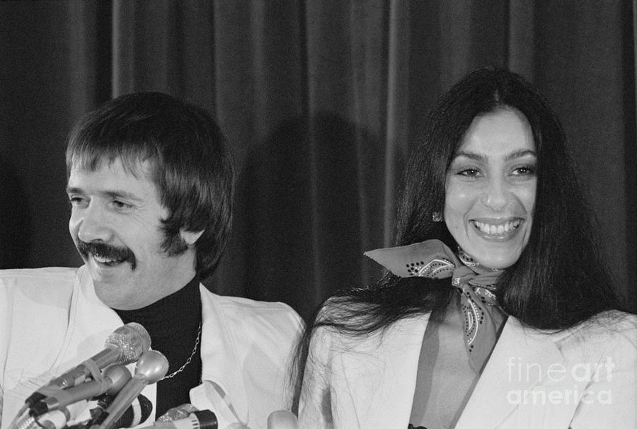 Cher Photograph - Sonny Laughing With Cher by Bettmann