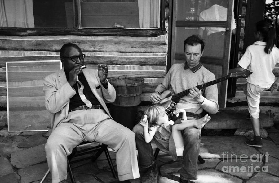 Sonny Terry And Pete Seeger In Beacon Photograph by The Estate Of David Gahr