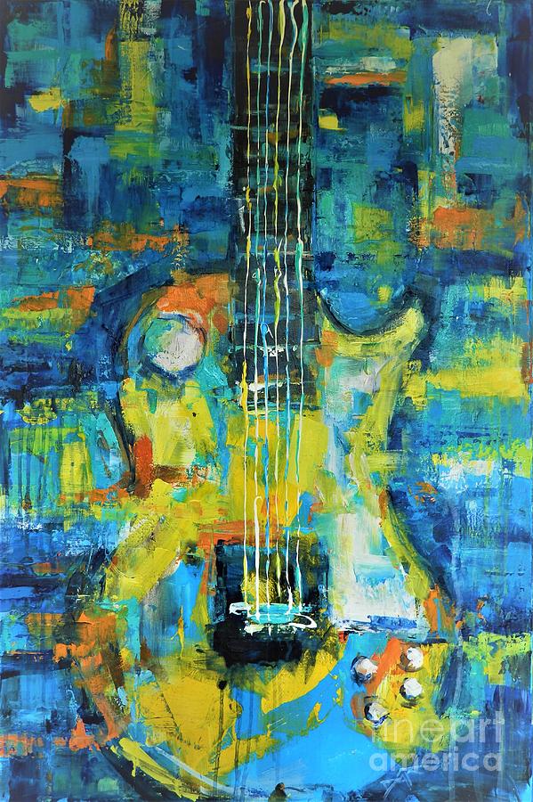 Sonnys Guitar Painting by Dan Campbell