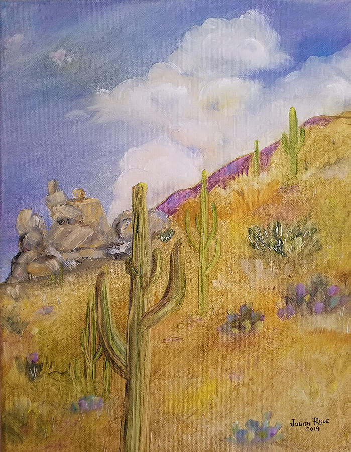 Sonoran Hillside Painting by Judith Rhue