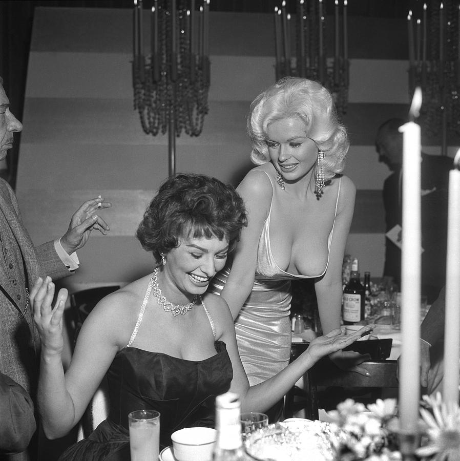 Sophia Loren And Jayne Mansfield At Photograph by Michael Ochs Archives