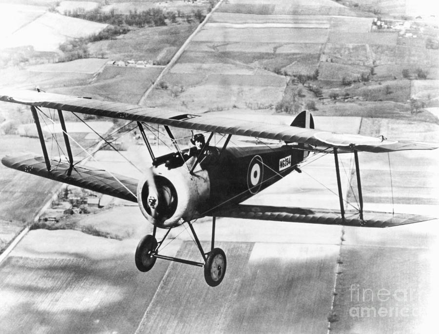 Sopwith Camel In Flight By Bettmann