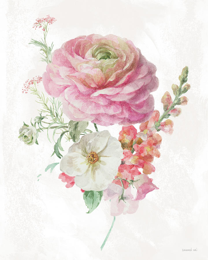 Flower Painting - Sorbet Floret V by Danhui Nai