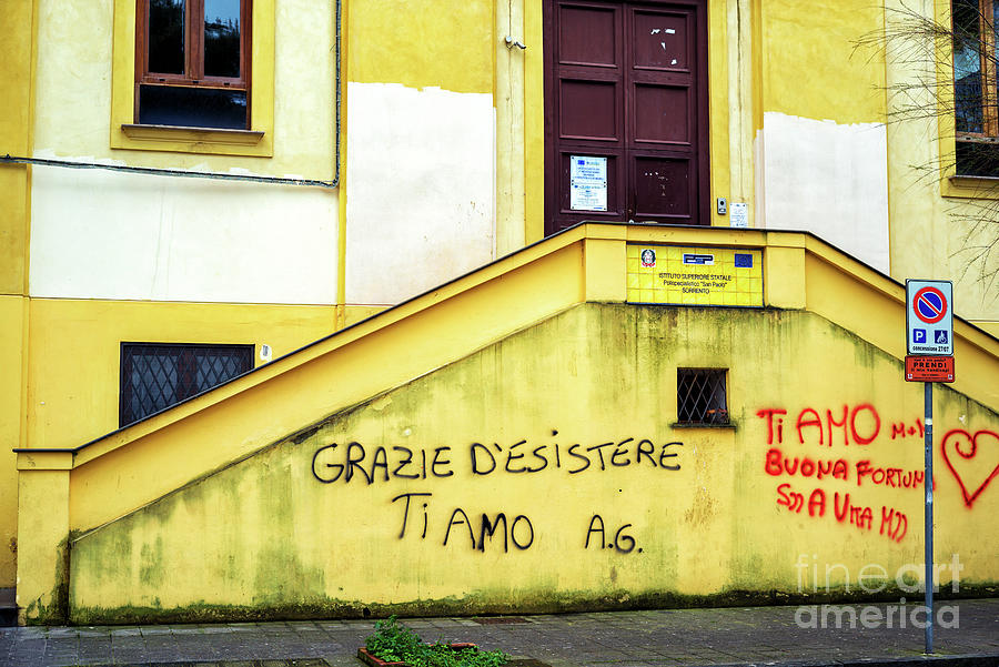 Sorrento Graffiti in Italy Photograph by John Rizzuto