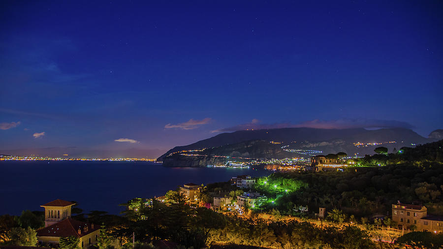 Sorrento in the Blue Hour Photograph by Douglas Wielfaert