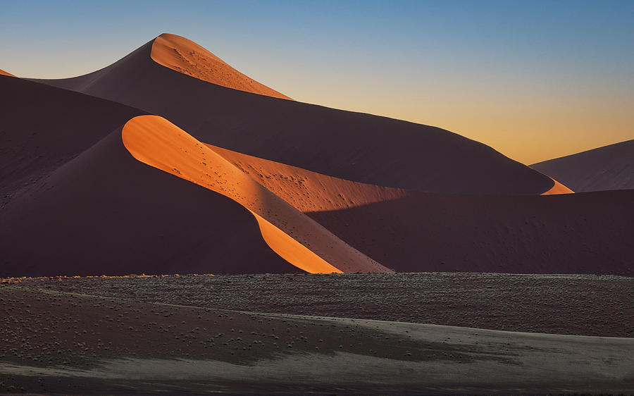 Sossusvlei:  Light And Shadow Photograph by Michael Zheng