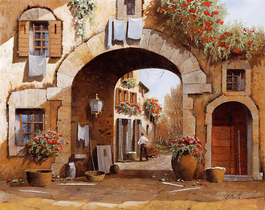 Arch Painting - Sotto Larco by Guido Borelli Arch Painting - Sotto Larco by Guido Borelli