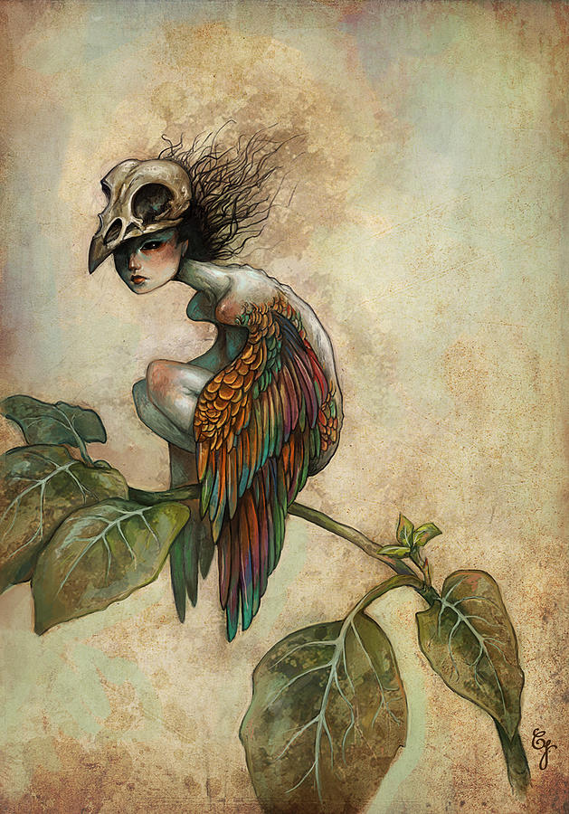 Bird Painting - Soul of a Bird by Caroline Jamhour