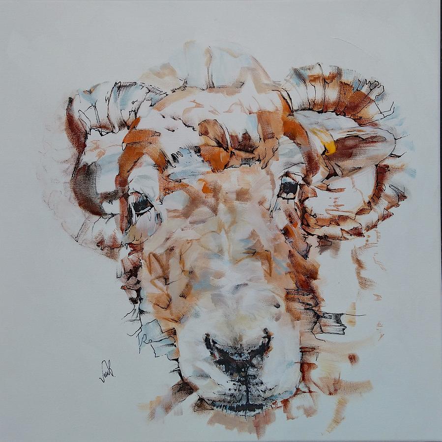 Sheep Painting - Sound The Shofar  by Jeni Bump