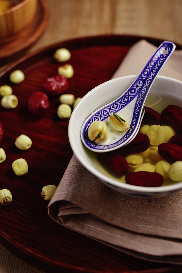 Soup With Jujube And Lotus Seeds china Photograph by Yijun Chen