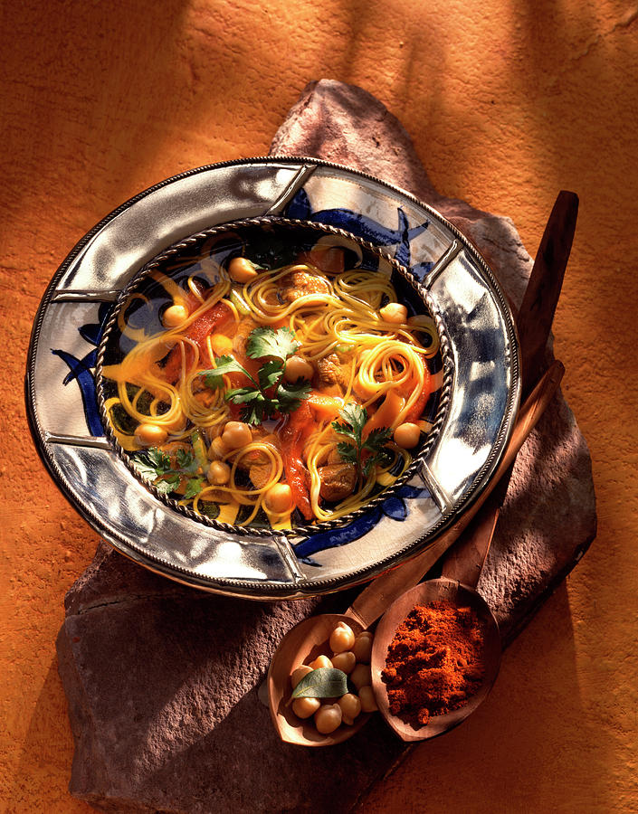 Soupe D'agneau a La Marocaine North African Lamb Soup Photograph by
