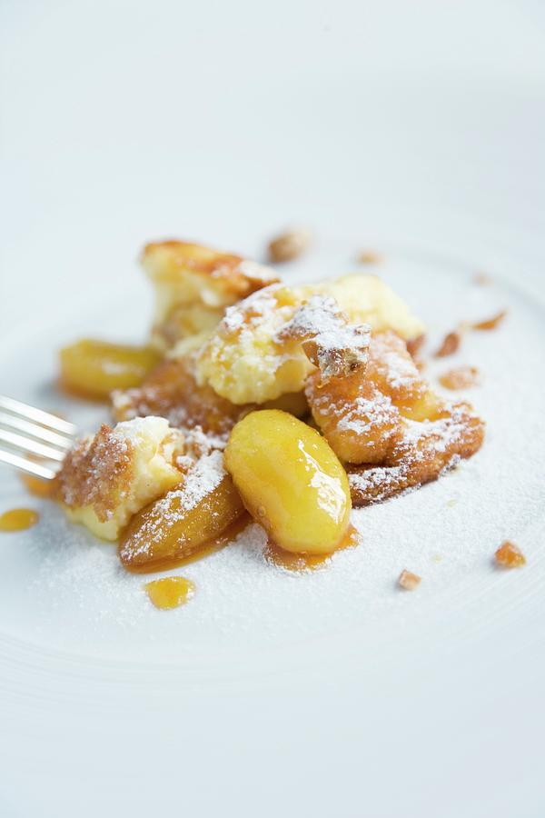Sour Cream Shredded Pancakes With Caramelised Apples Photograph by Michael Wissing