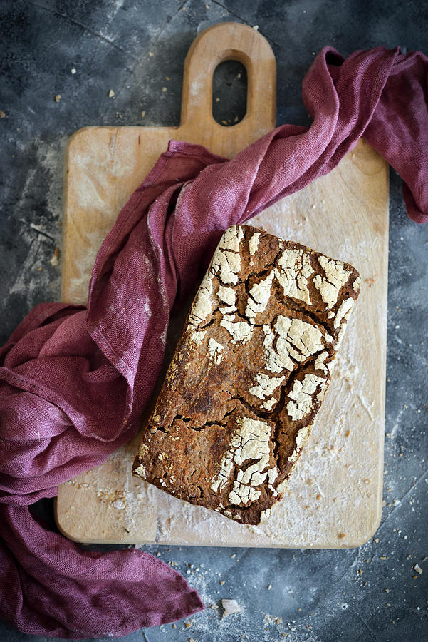 Sourdough Bread In A Mold Whole Grain Flour Photograph by Karolina Smyk