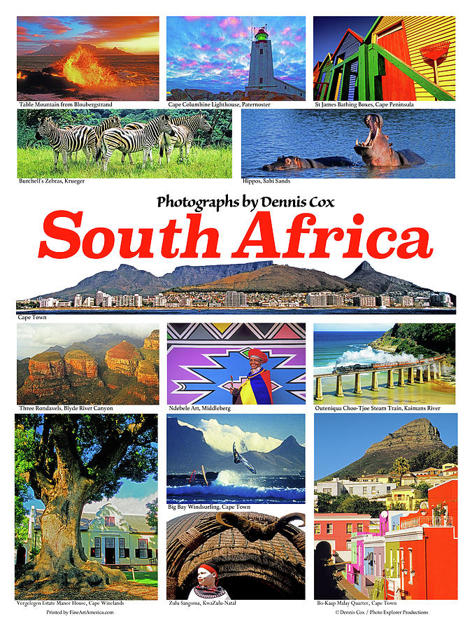 South Africa Travel Poster Photograph