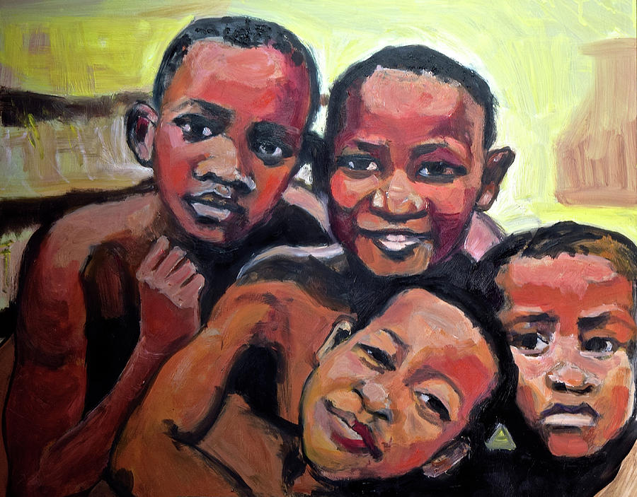 South African Children Painting by Kate Waters Kiernan | Fine Art America