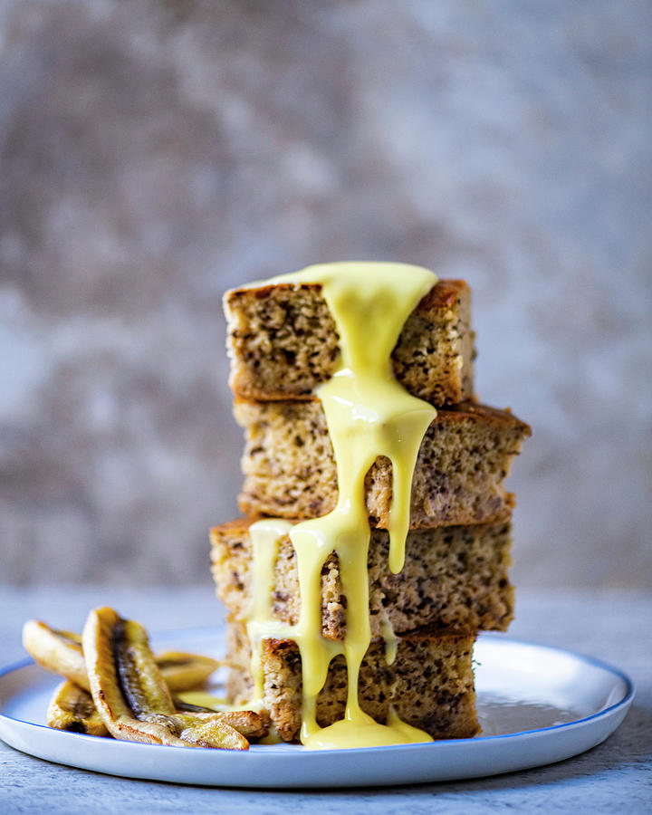 South African Malva Pudding With Butter Sauce Photograph by Hein Van Tonder