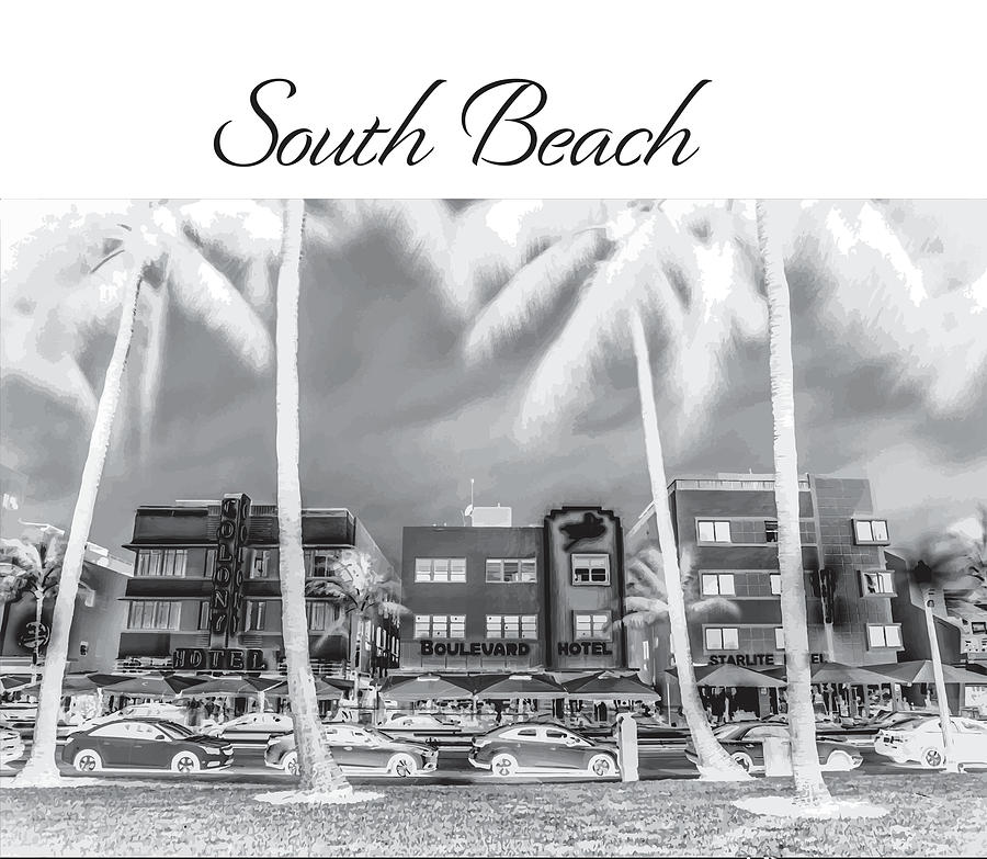 South Beach Silhouette Photograph by John McGraw