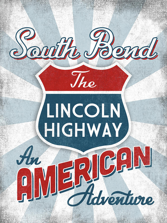 South Bend Lincoln Highway America Digital Art by Flo Karp